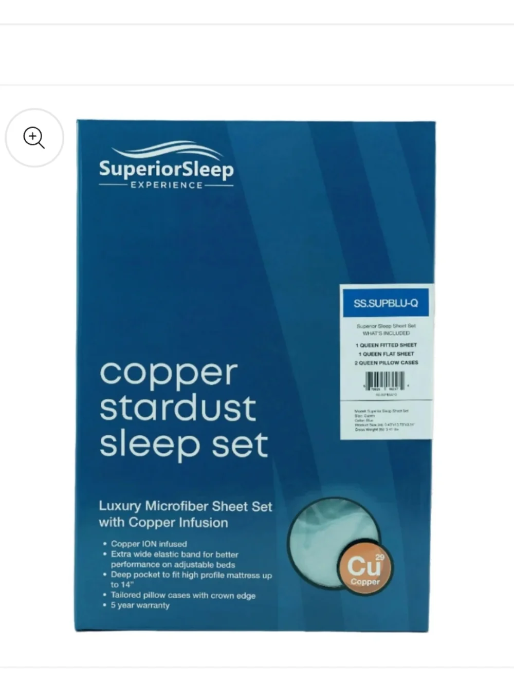 Superior Sleep Copper Stardust Microfiber Split King Sheet Set